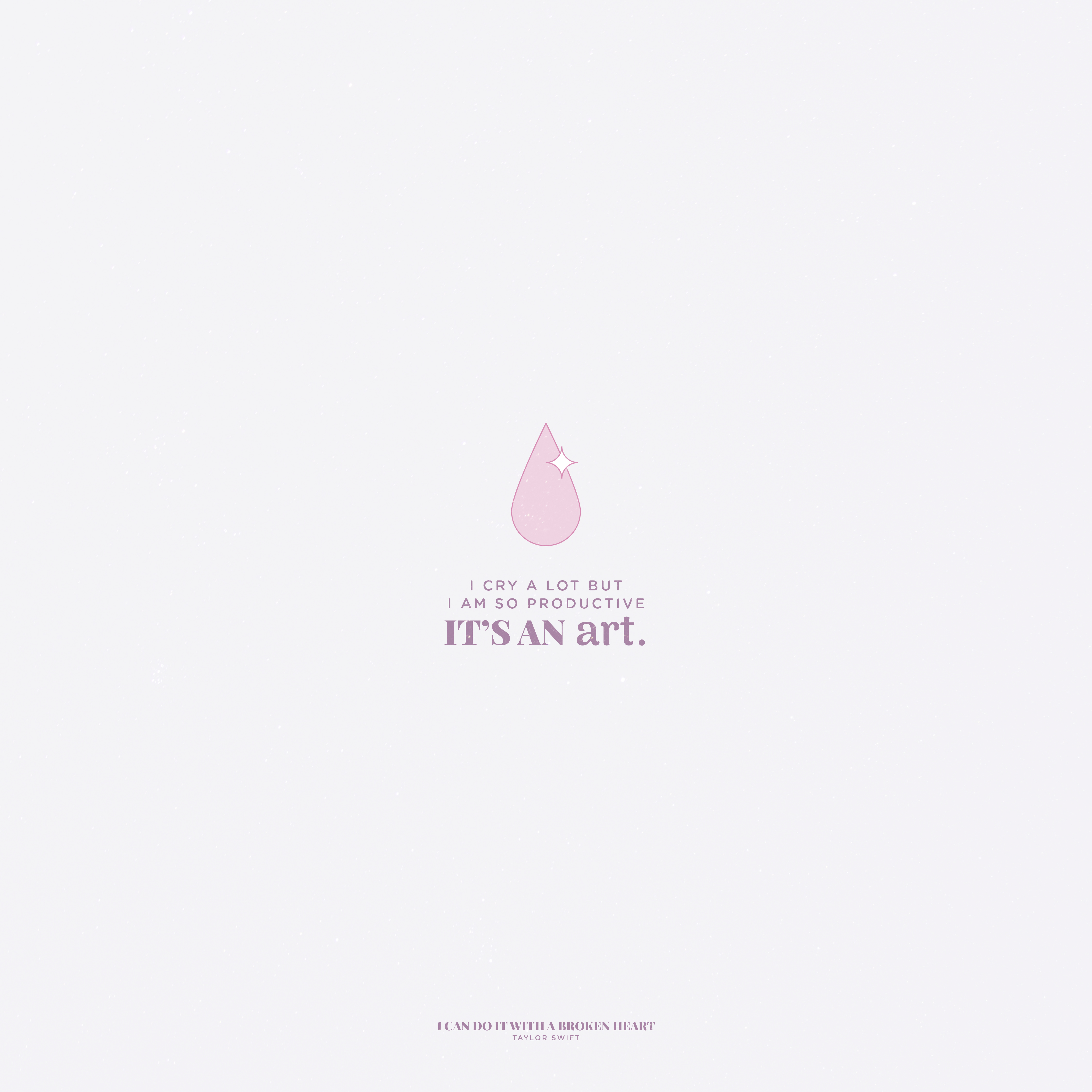 lyric composition I Cry A Lot But I Am So Productive