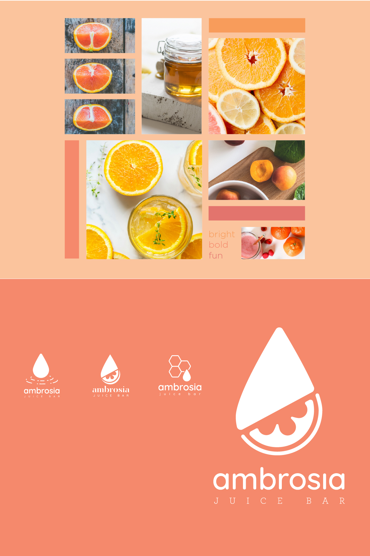 ambrosia moodboard & iterations