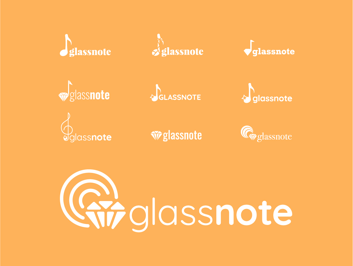 Glassnote rebrand: ideations