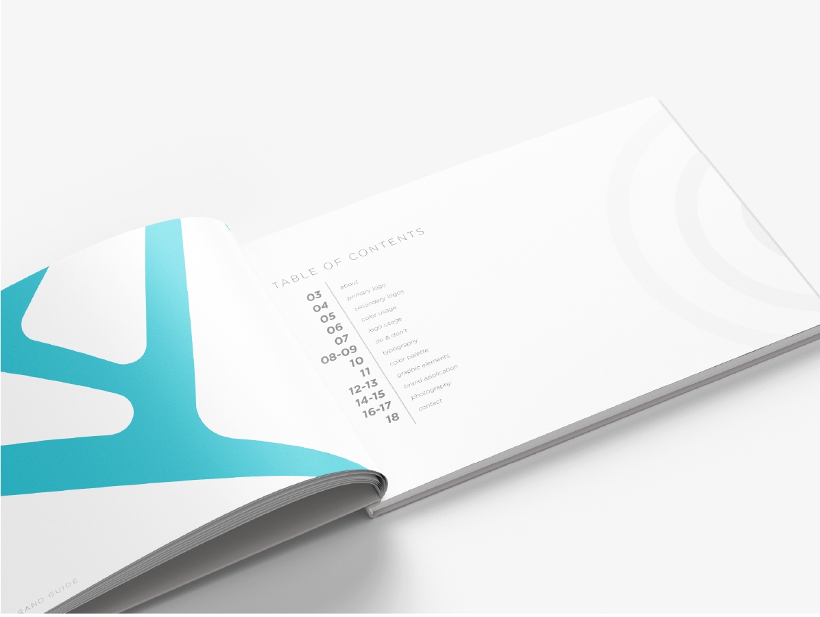 Glassnote rebrand: style guide mockup
