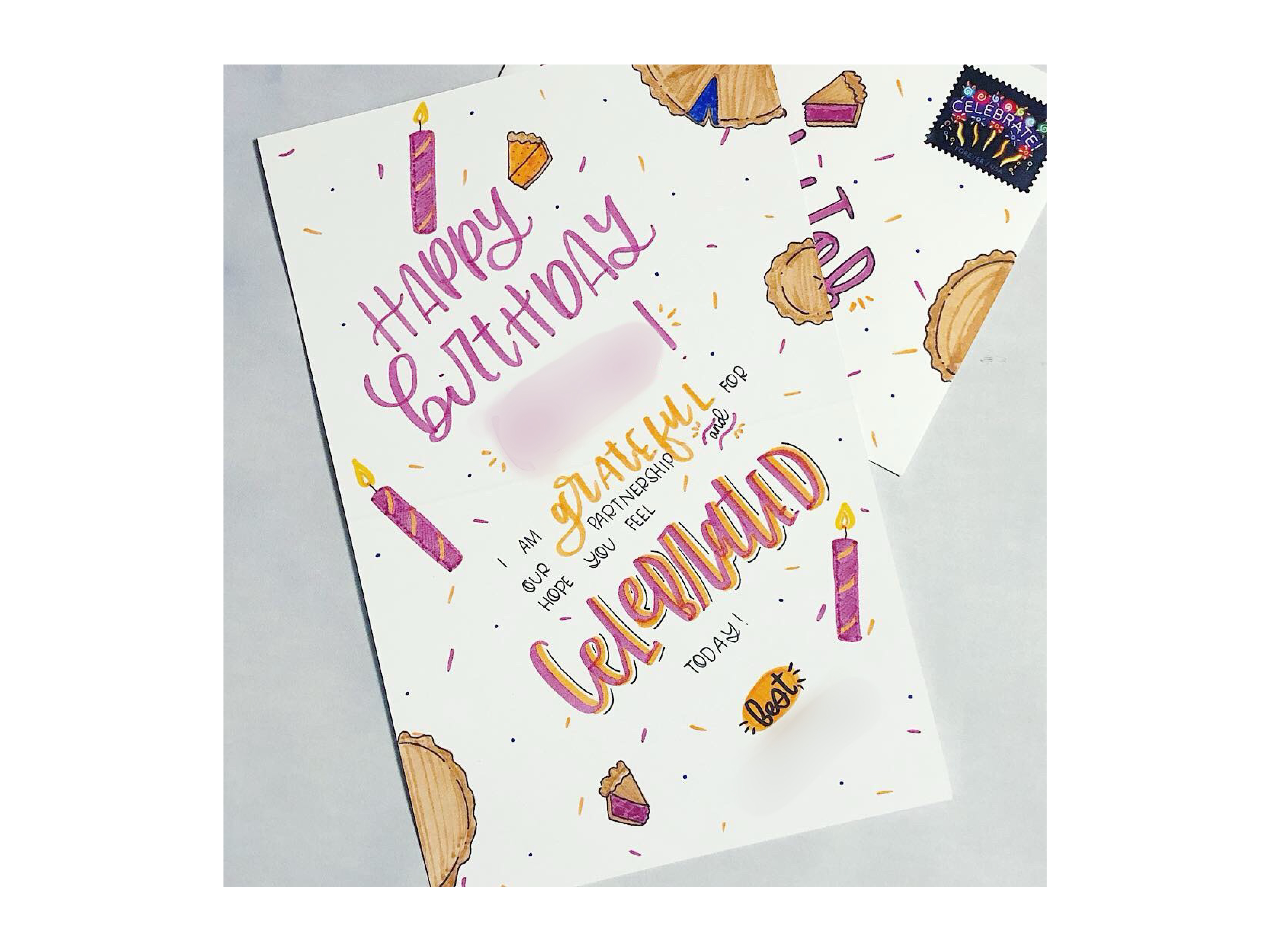 Hand-lettered card