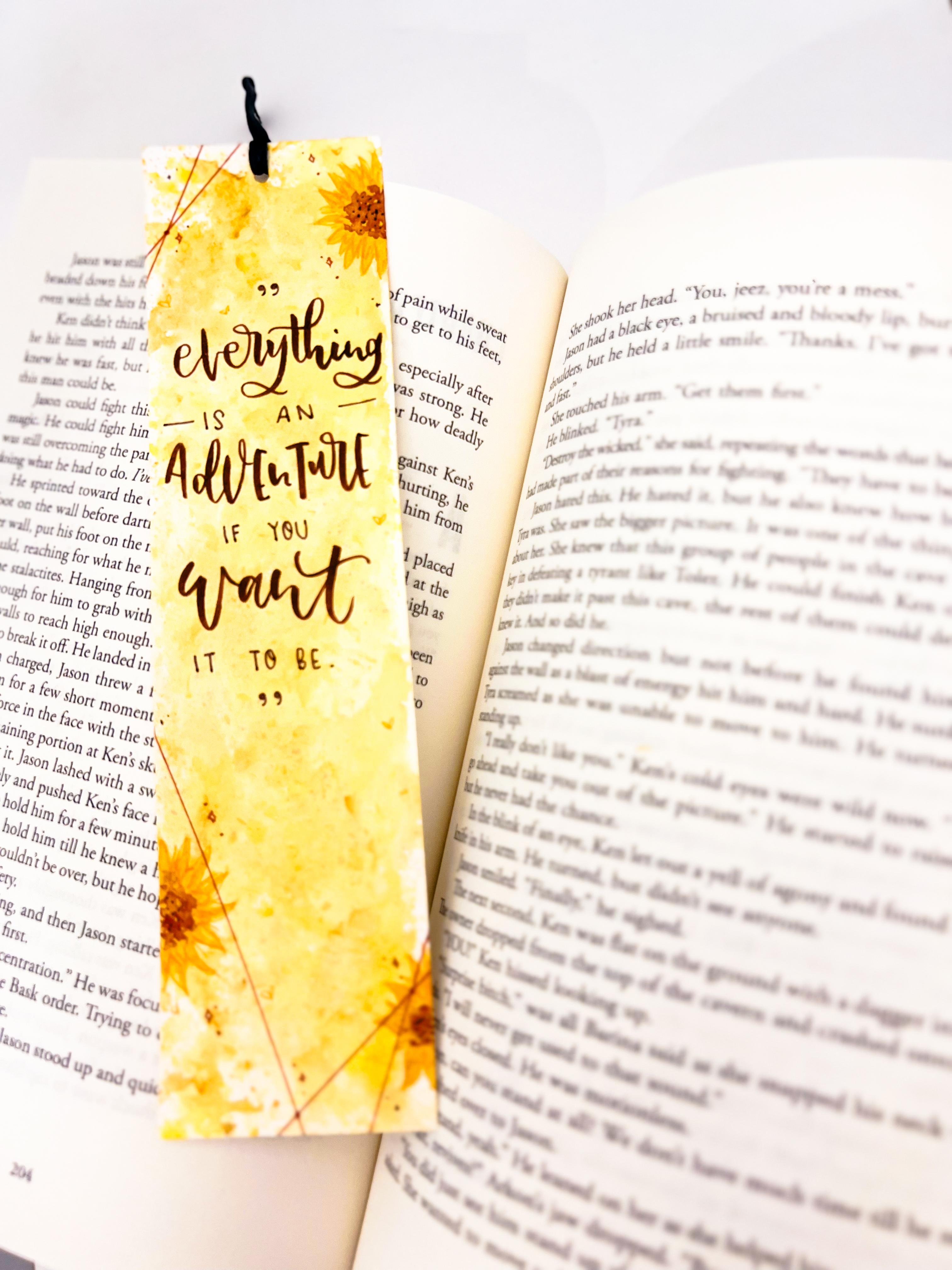 Handlettered & illustrated bookmark