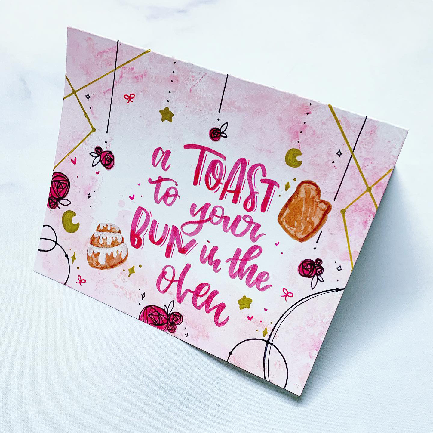 Handlettered & illustrated card
