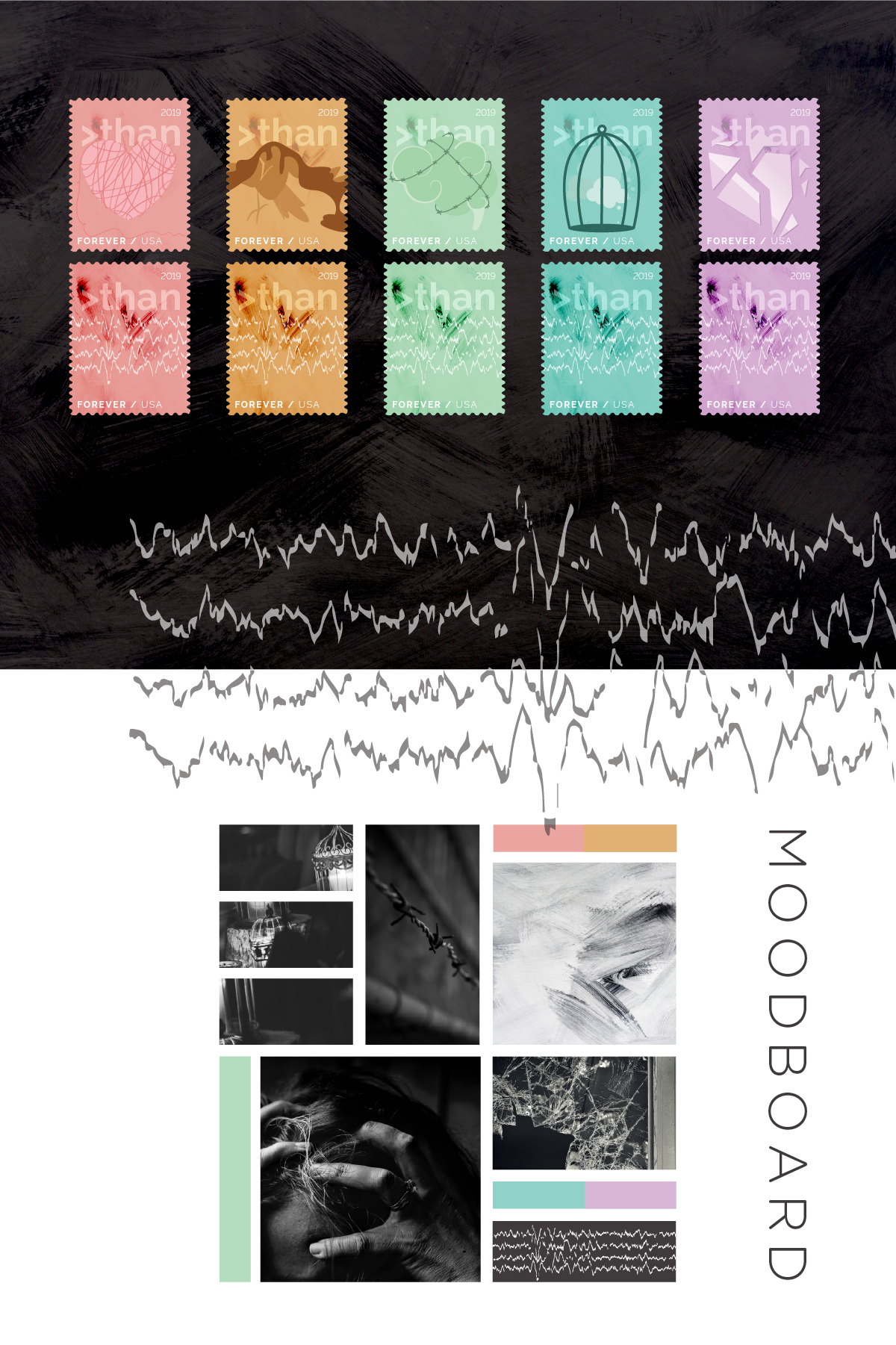 more than campaign: stamps & moodboard