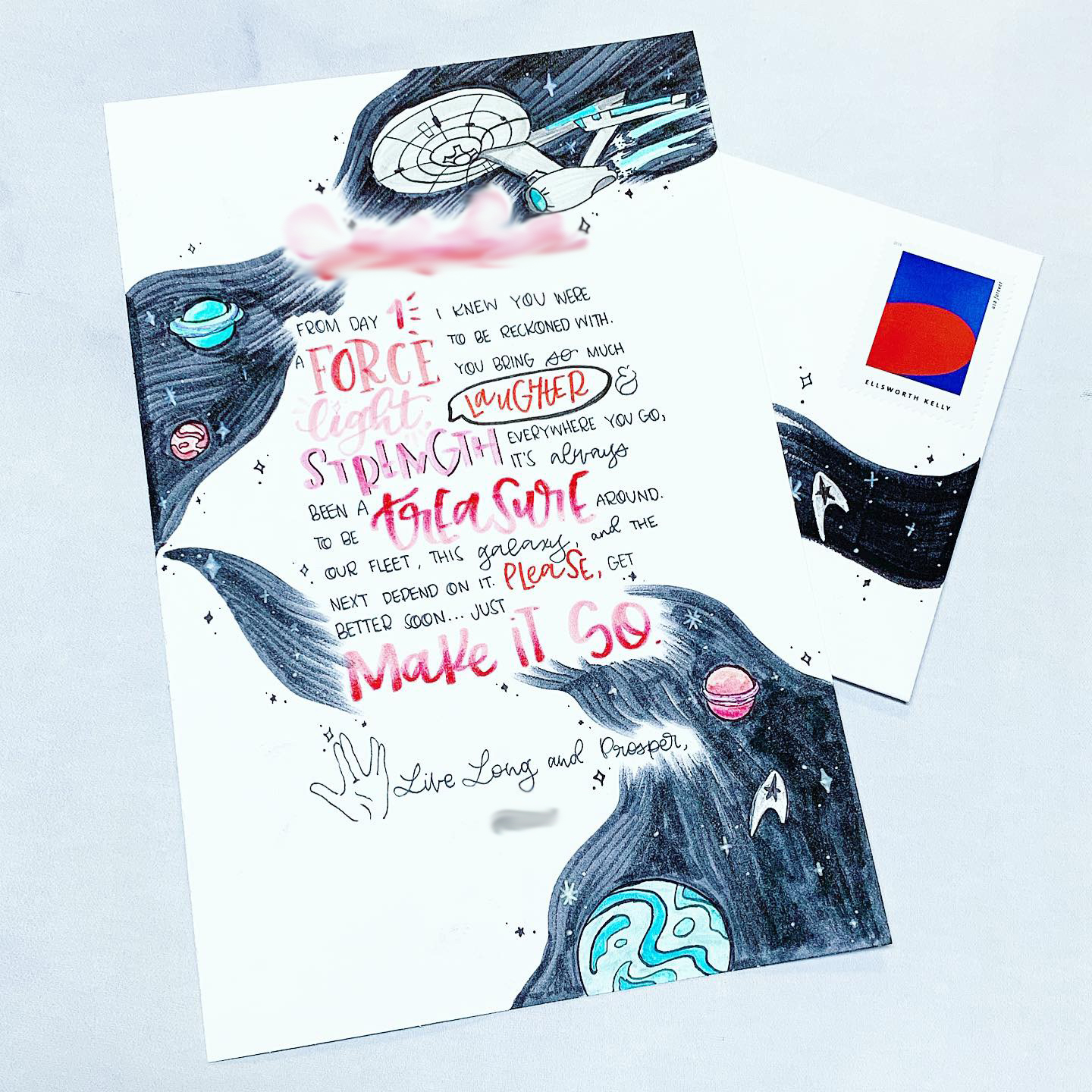 Punkpost handlettering & illustration work: Star Trek theme