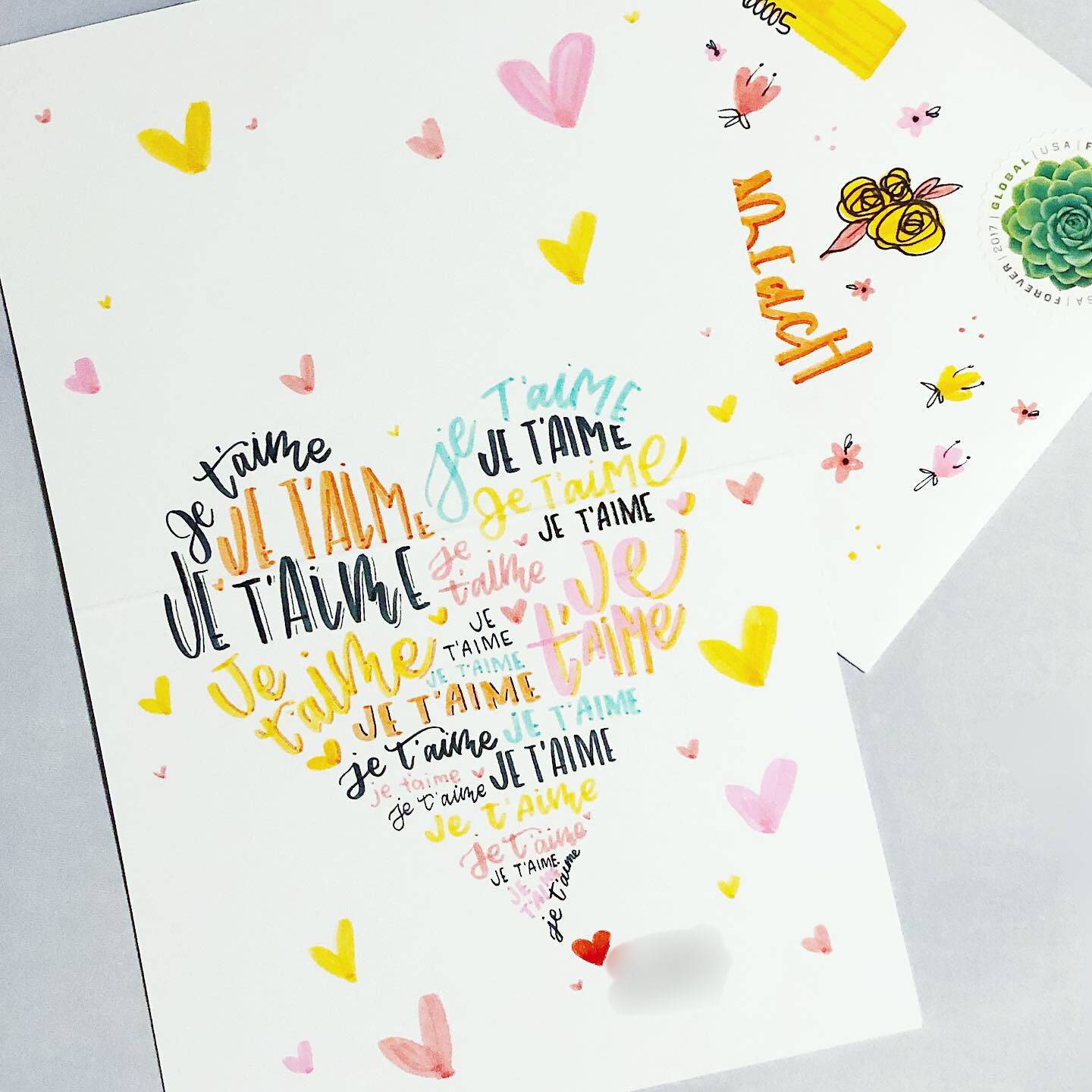 Punkpost handlettering & illustration work: heart shape