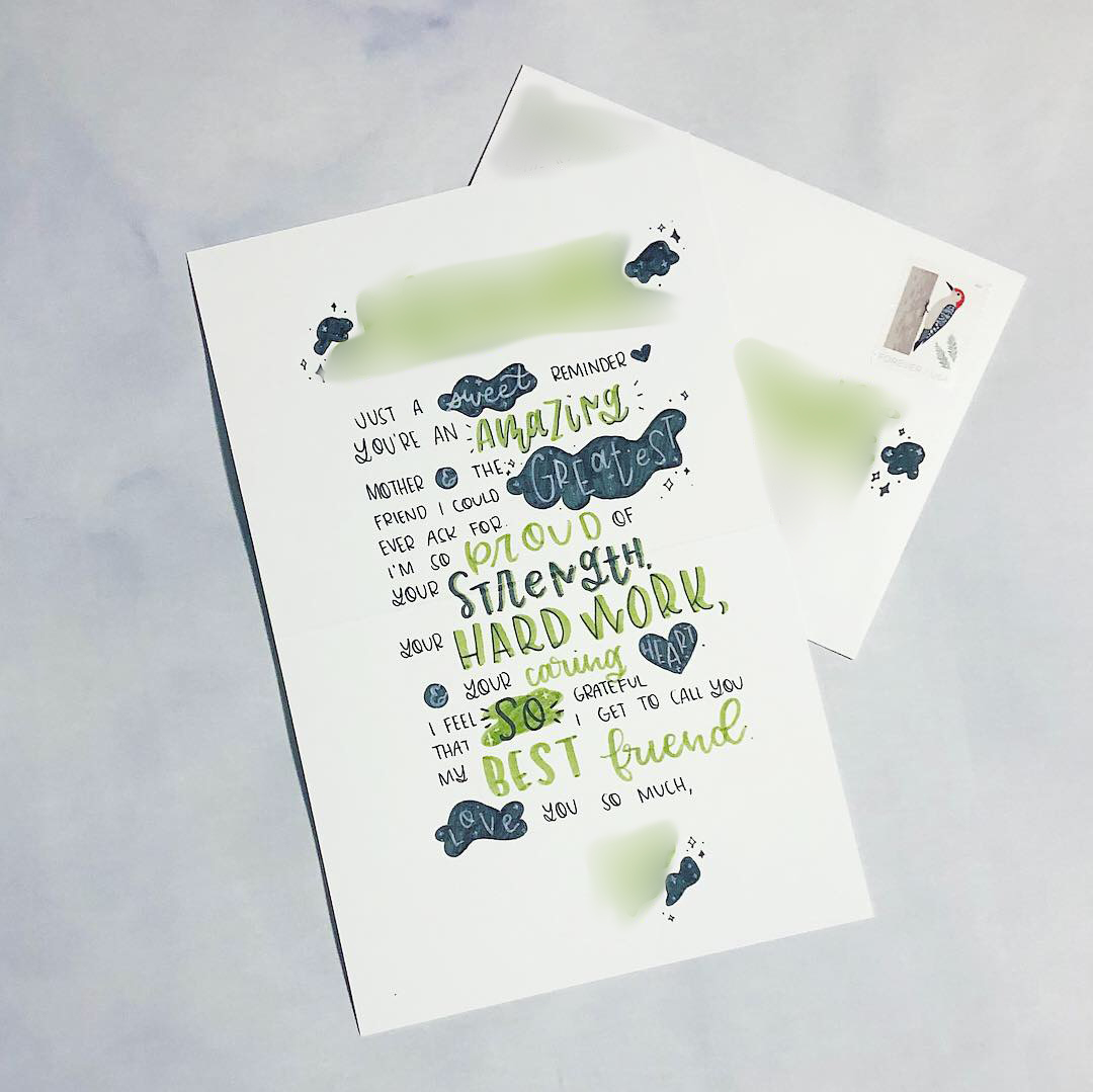 Punkpost handlettering & illustration work: space theme